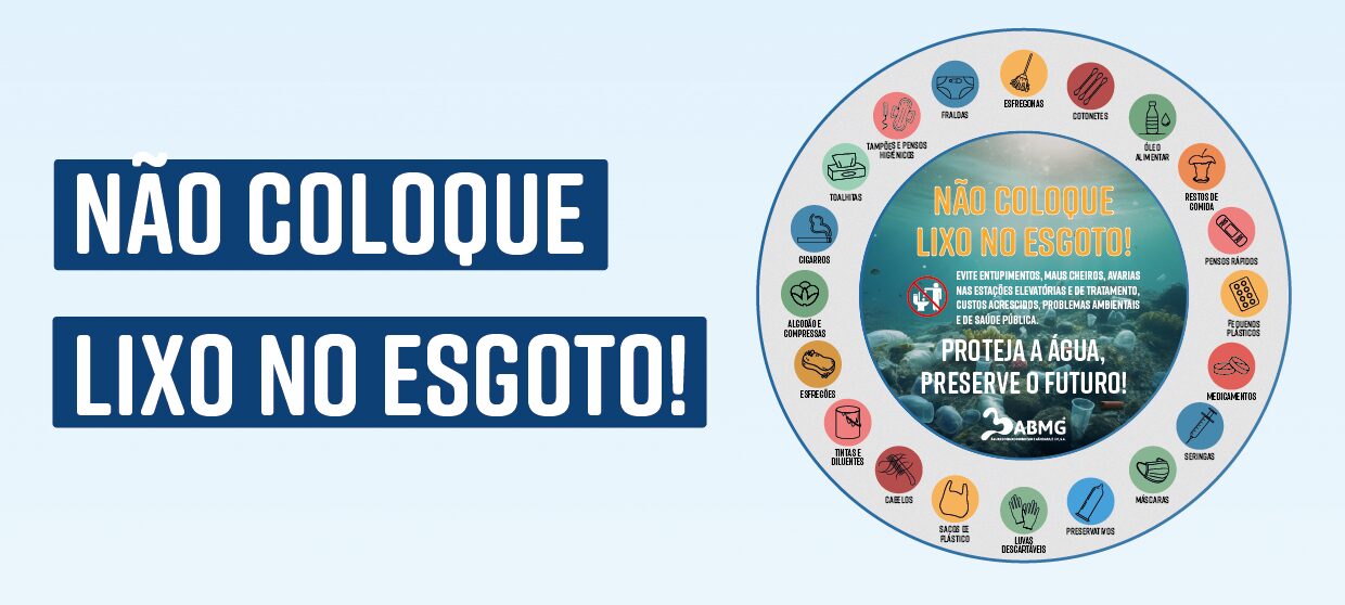 Não coloque lixo no esgoto