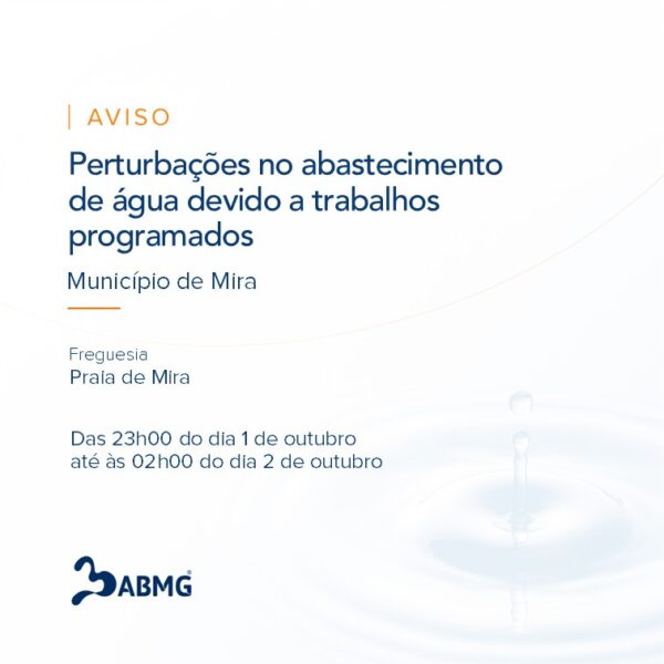 Aviso Perturbações Programado Praia de Mira